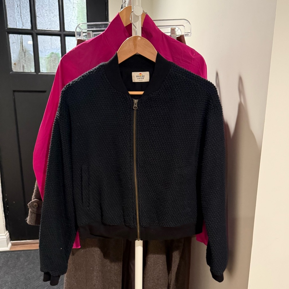 Marine Layer Black Bomber Jacket